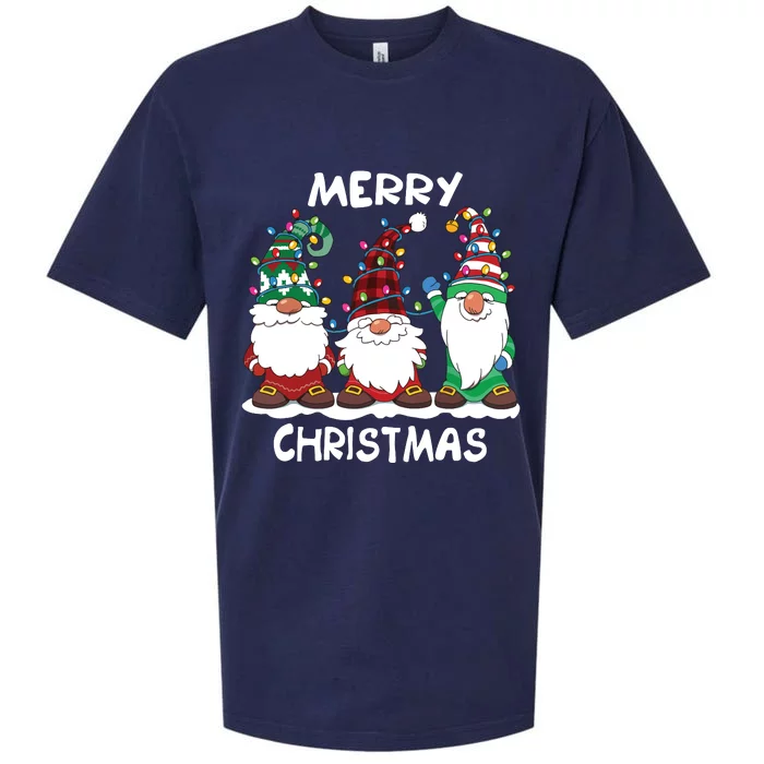 Merry Christmas Gnomes Xmas Family Women Sueded Cloud Jersey T-Shirt