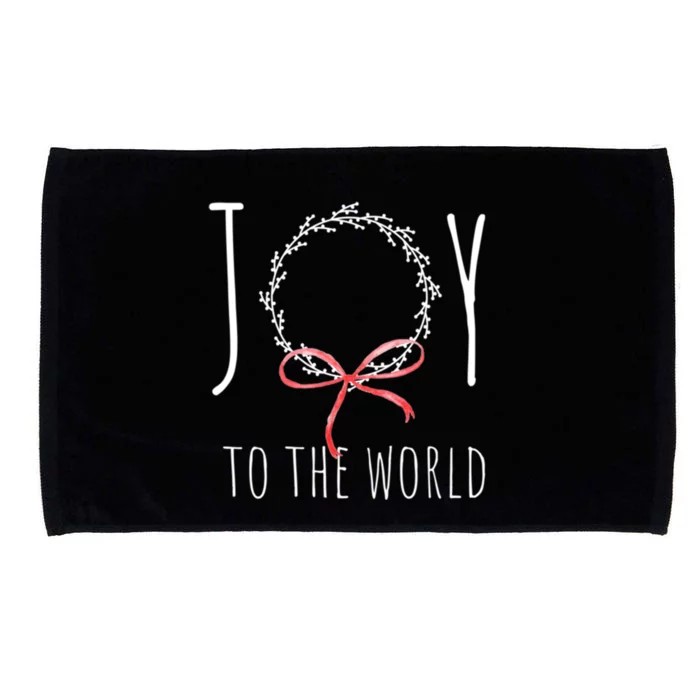 Minimalist Christmas Gift Joy To The World Funny Gift Microfiber Hand Towel