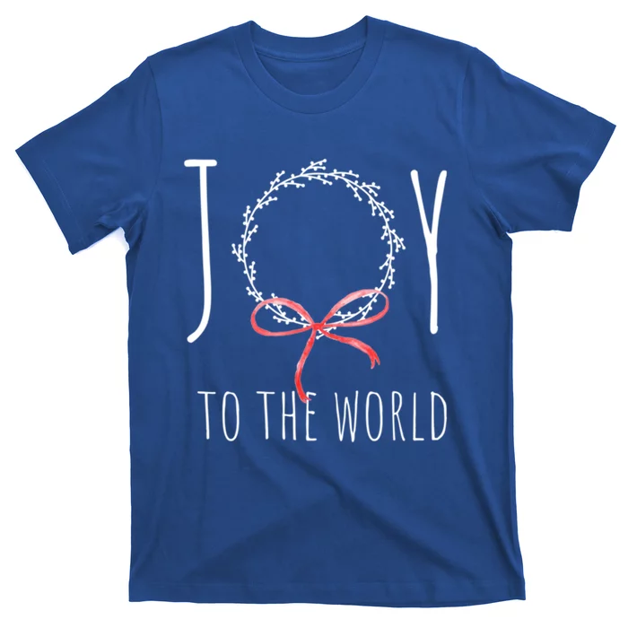 Minimalist Christmas Gift Joy To The World Funny Gift T-Shirt