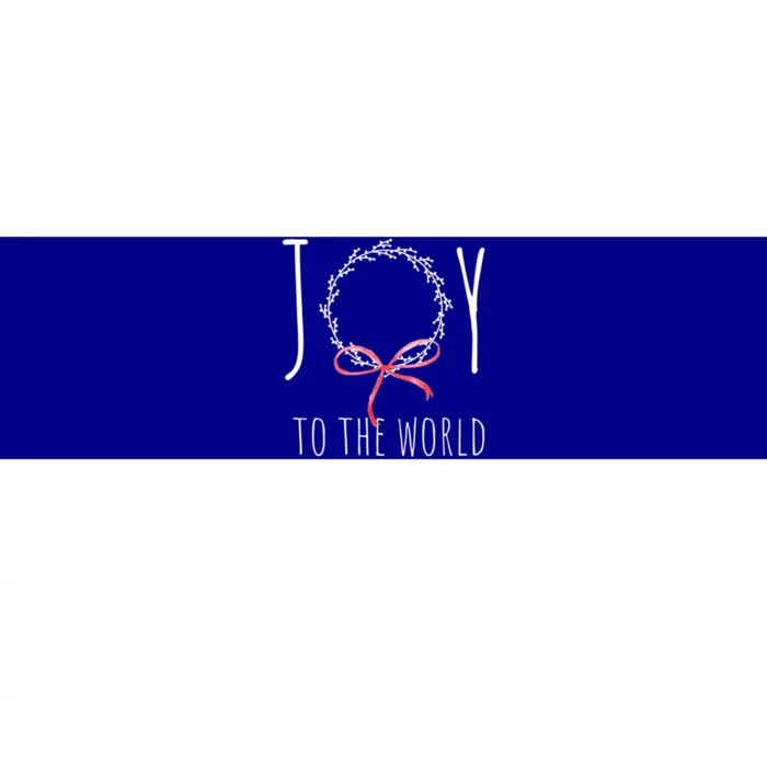 Minimalist Christmas Gift Joy To The World Funny Gift Bumper Sticker