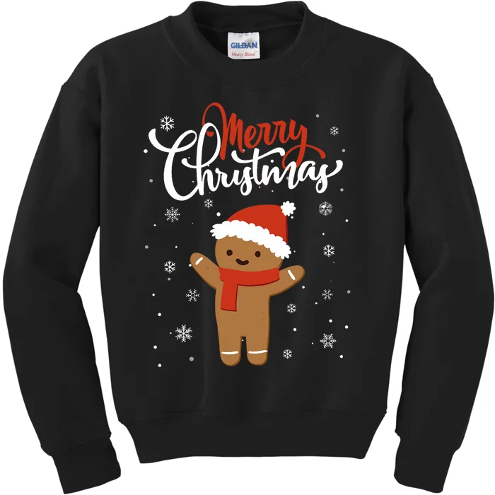 Merry Christmas Gingerbread Xmas Christmas Cookie Bakers Kids Sweatshirt