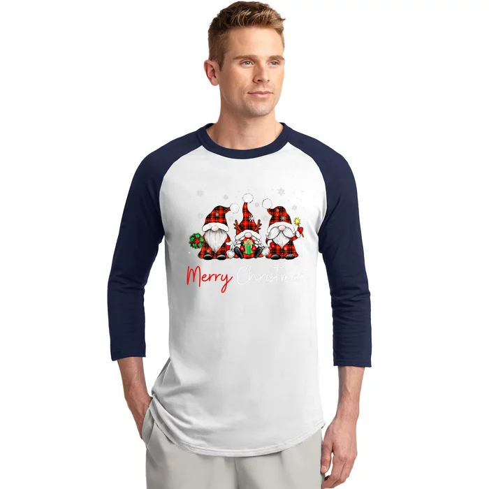 Merry Christmas Gnome Family Matching Pjs Christmas Gnome Baseball Sleeve Shirt