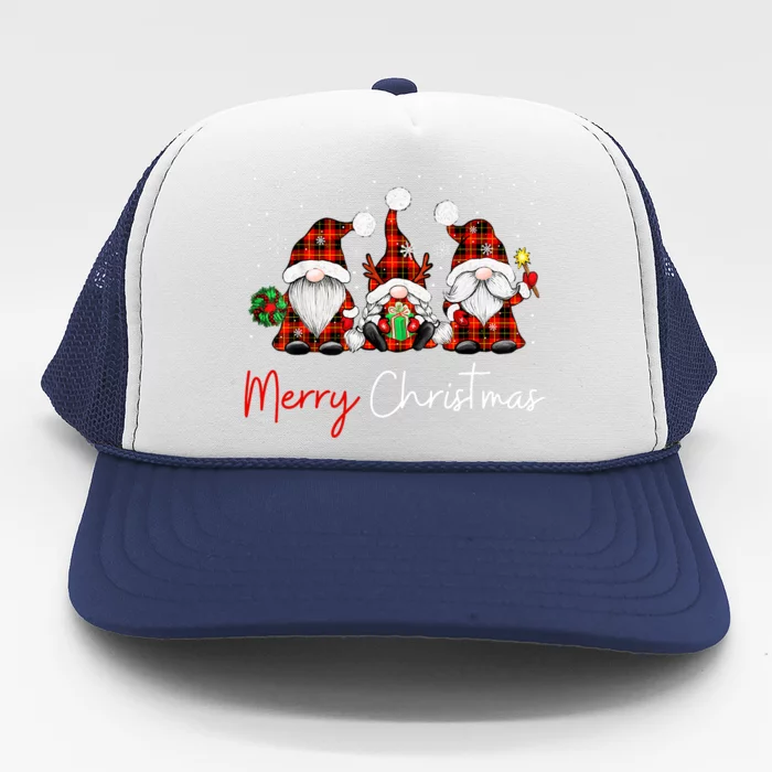 Merry Christmas Gnome Family Matching Pjs Christmas Gnome Trucker Hat