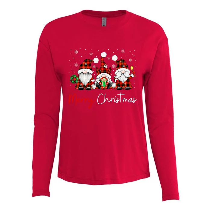 Merry Christmas Gnome Family Matching Pjs Christmas Gnome Womens Cotton Relaxed Long Sleeve T-Shirt