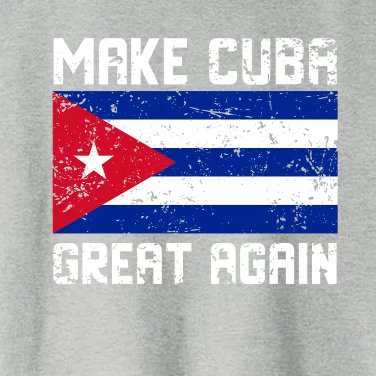 Make Cuba Great Again Abajo La Dictadura Cuban Flag Cool Gift Women's Crop Top Tee