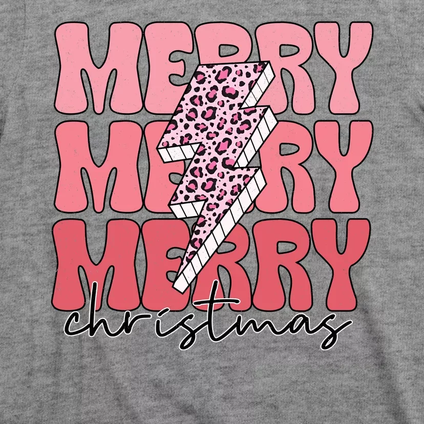 Merry Christmas Groovy Retro Lightning Bolt T-Shirt