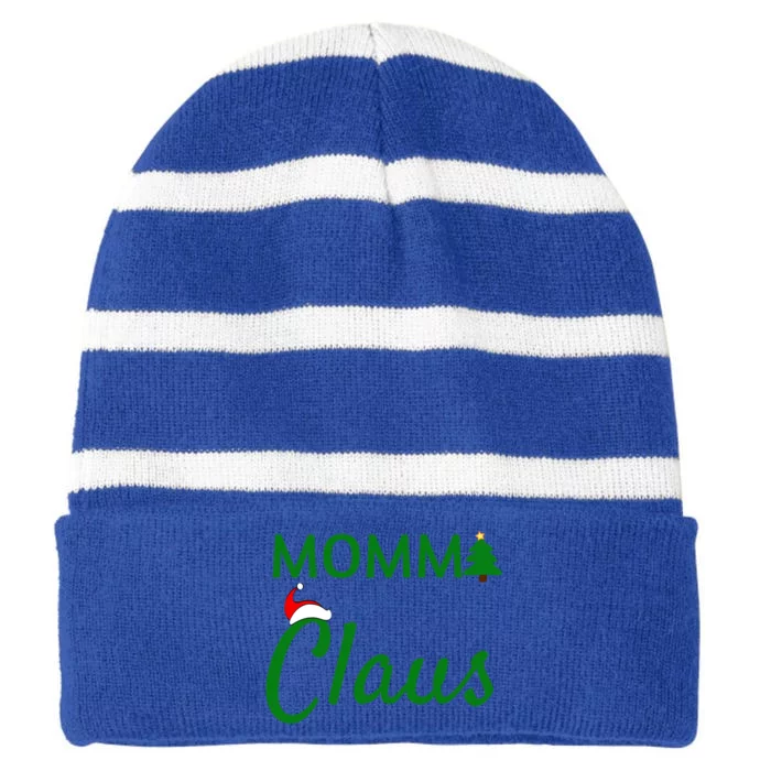 Momma Claus Gift Daddy Claus Baby Claus Mama Claus Pajamas Gift Striped Beanie with Solid Band