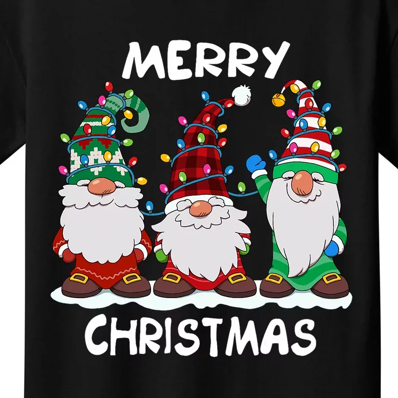 Merry Christmas Gnomes Xmas Family Kids T-Shirt