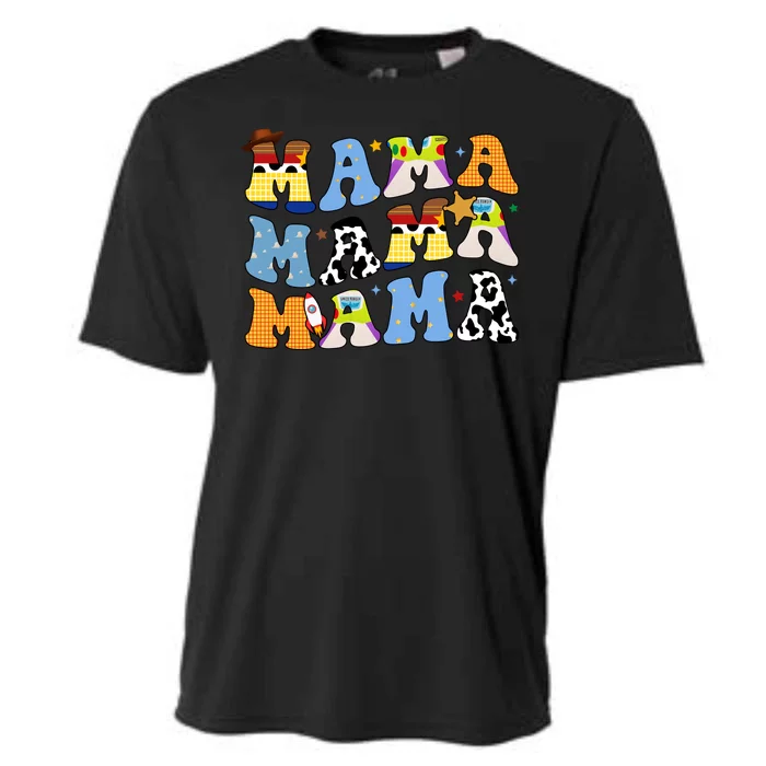 Mama Cow Girl Print Cute Cooling Performance Crew T-Shirt