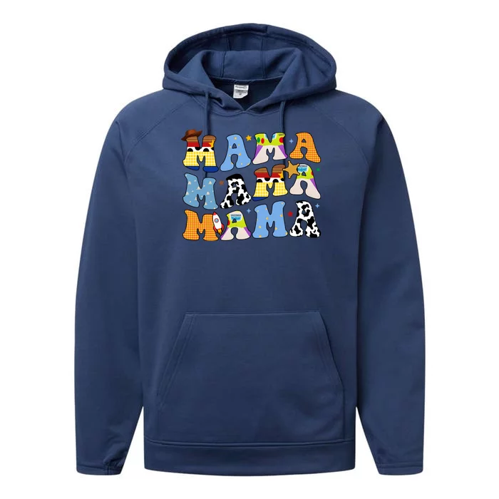 Mama Cow Girl Print Cute Performance Fleece Hoodie