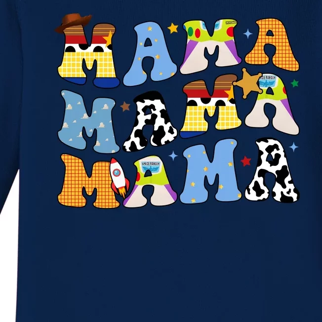 Mama Cow Girl Print Cute Baby Long Sleeve Bodysuit