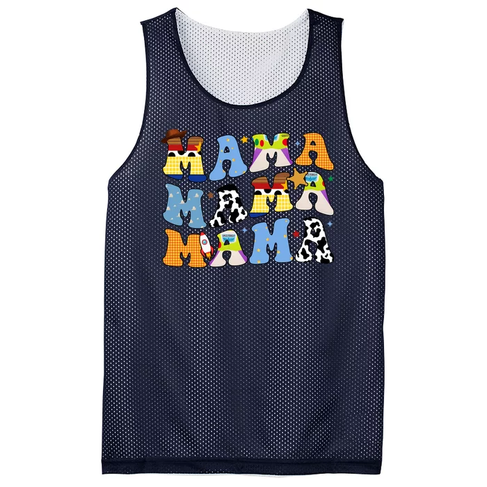 Mama Cow Girl Print Cute Mesh Reversible Basketball Jersey Tank