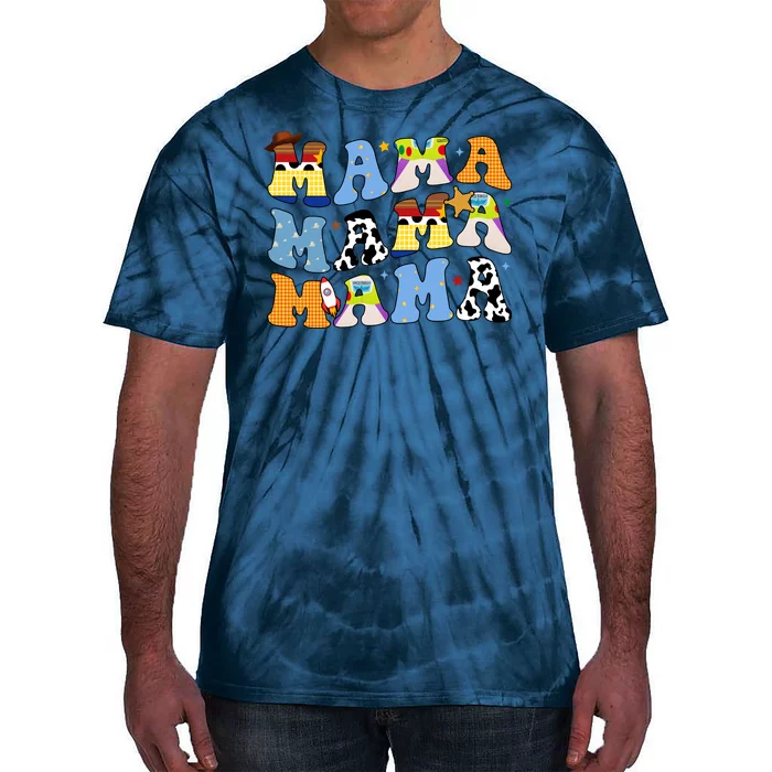 Mama Cow Girl Print Cute Tie-Dye T-Shirt