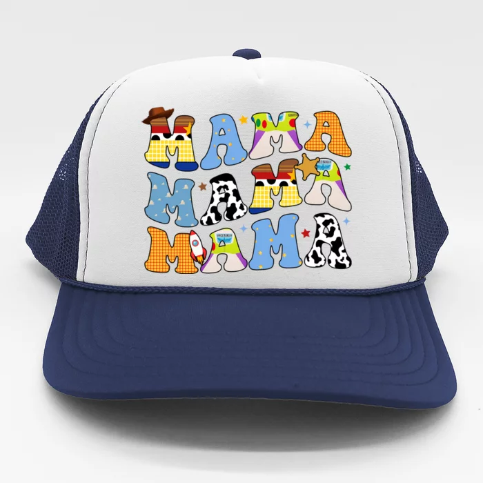 Mama Cow Girl Print Cute Trucker Hat