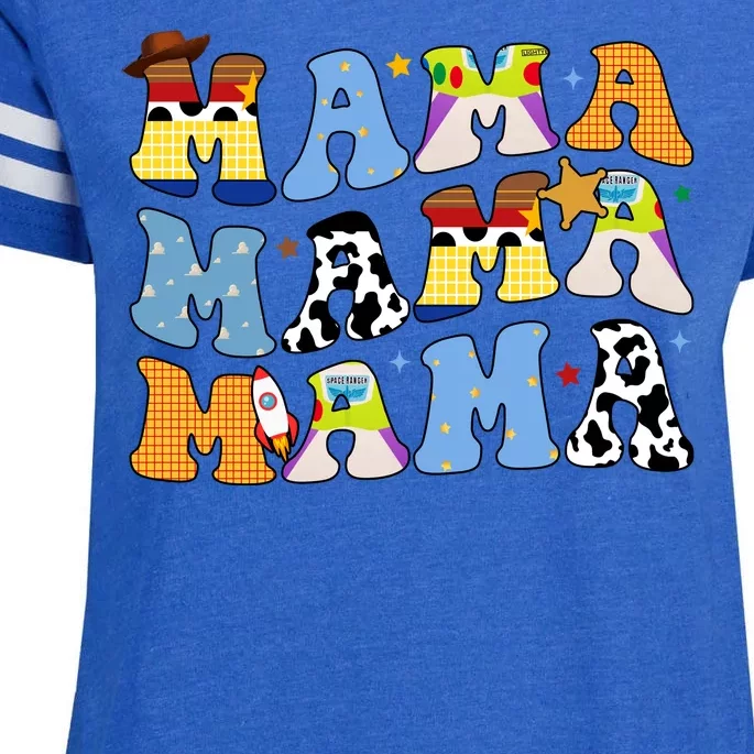 Mama Cow Girl Print Cute Enza Ladies Jersey Football T-Shirt