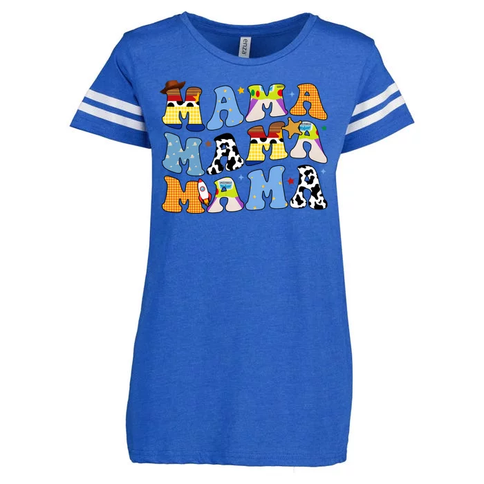 Mama Cow Girl Print Cute Enza Ladies Jersey Football T-Shirt