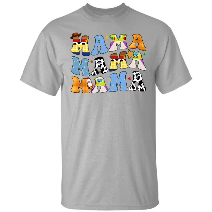 Mama Cow Girl Print Cute Tall T-Shirt