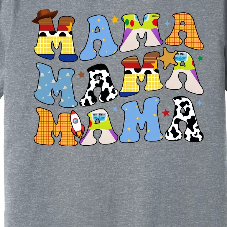 Mama Cow Girl Print Cute Premium T-Shirt