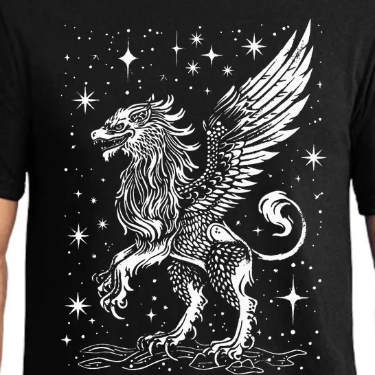 Mystical Creepy Gryphon Greek Mythical Creature Pajama Set