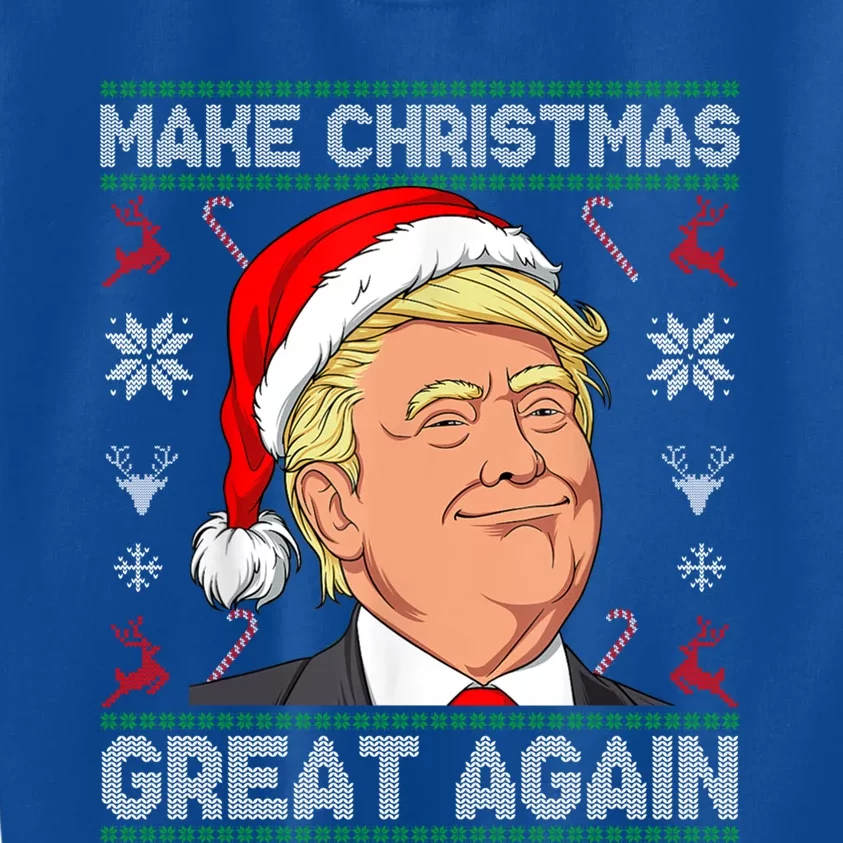 Make Christmas Great Again Santa Trump Ugly Xmas Sweater Gift Kids Sweatshirt