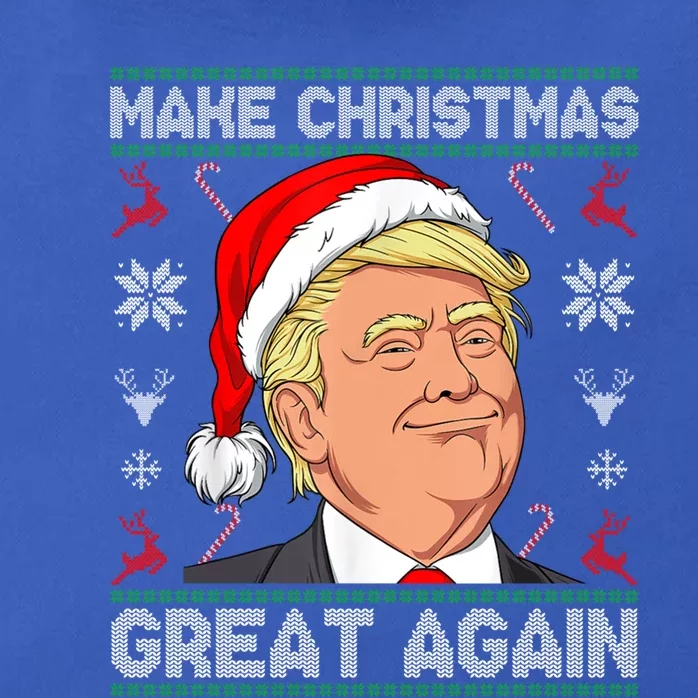 Make Christmas Great Again Santa Trump Ugly Xmas Sweater Gift Zip Tote Bag