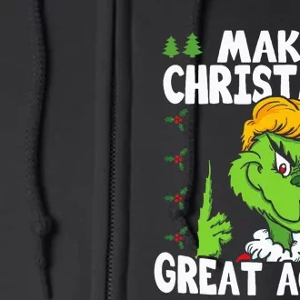 Make Christmas Great Again Donald Trump Xmas Funny Gift Full Zip Hoodie