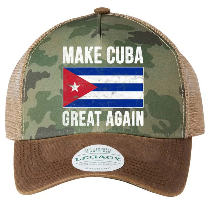 Make Cuba Great Again Cuban Flag Funny Donald Trump Parody Gift Legacy Tie Dye Trucker Hat