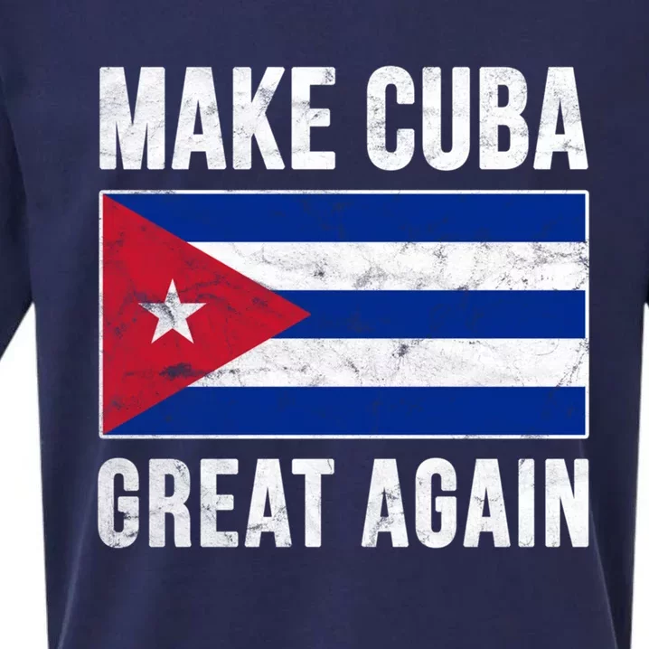 Make Cuba Great Again Cuban Flag Funny Donald Trump Parody Gift Sueded Cloud Jersey T-Shirt