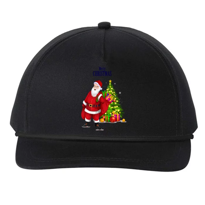 Merry Christmas Gift Santa Christmas Day Snapback Five-Panel Rope Hat