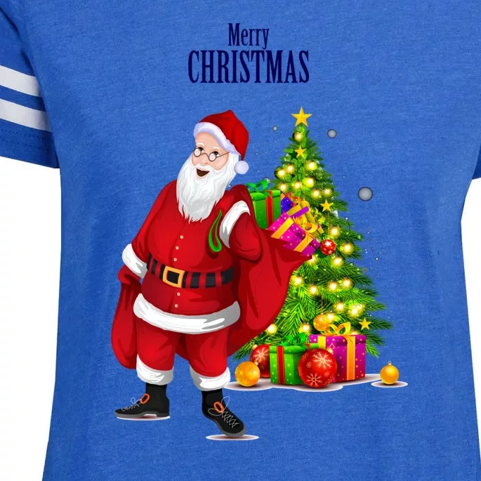 Merry Christmas Gift Santa Christmas Day Enza Ladies Jersey Football T-Shirt