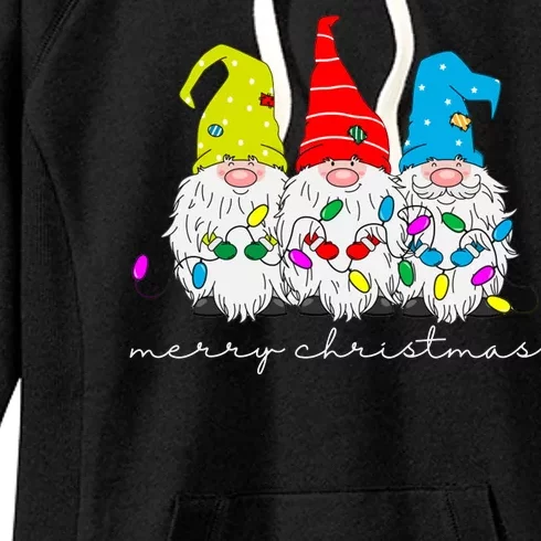 Merry Christmas Gnome Women's Fleece Hoodie