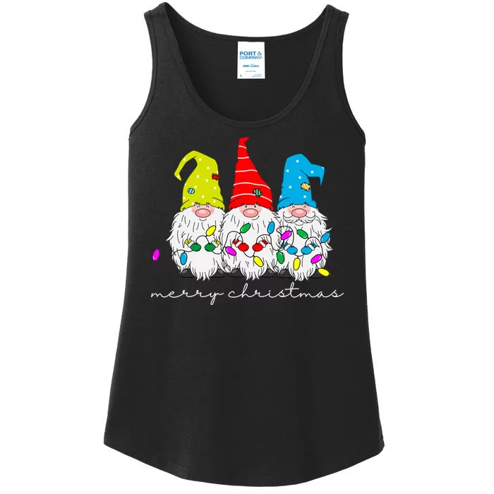 Merry Christmas Gnome Ladies Essential Tank