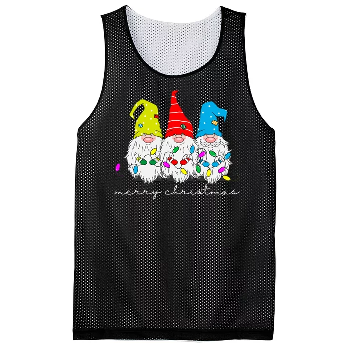 Merry Christmas Gnome Mesh Reversible Basketball Jersey Tank