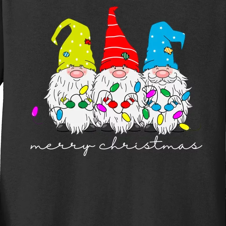 Merry Christmas Gnome Kids Long Sleeve Shirt