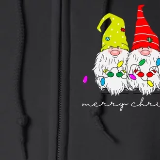 Merry Christmas Gnome Full Zip Hoodie