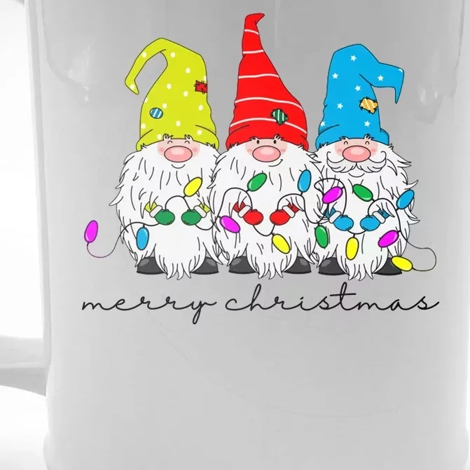 Merry Christmas Gnome Front & Back Beer Stein