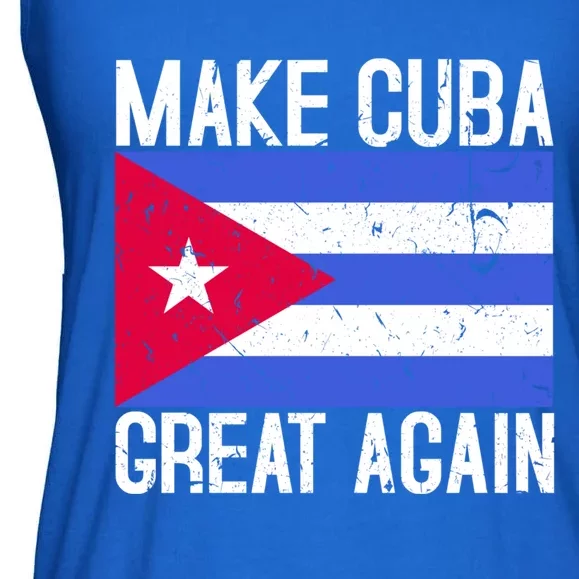 Make Cuba Great Again Cuban Flag Gift Ladies Essential Flowy Tank