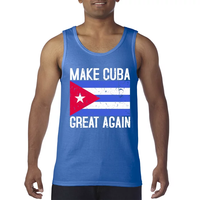 Make Cuba Great Again Cuban Flag Gift Tank Top