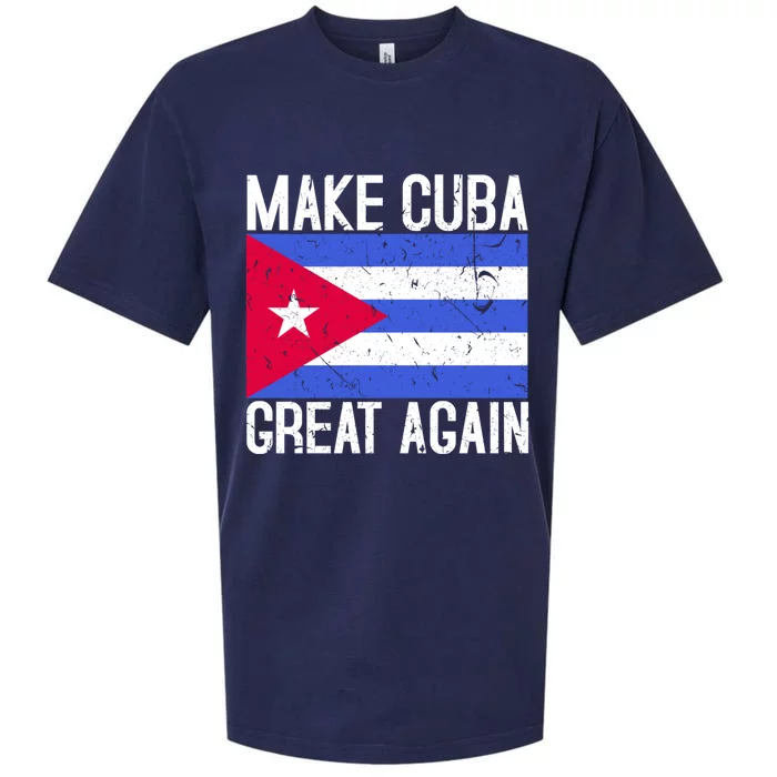 Make Cuba Great Again Cuban Flag Gift Sueded Cloud Jersey T-Shirt