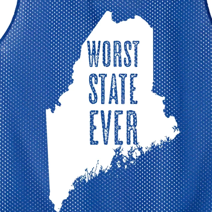 Maine Cute Gift Worst State Ever Me Sucks Cute Gift Funny Graphic Funny Gift Mesh Reversible Basketball Jersey Tank