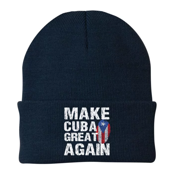 Make Cuba Great Again Cuban Flag Heritage Freedom Pride Gift Knit Cap Winter Beanie