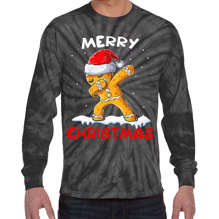 Merry Christmas Gingerbread Xmas Christmas Cookie Bakers Tie-Dye Long Sleeve Shirt