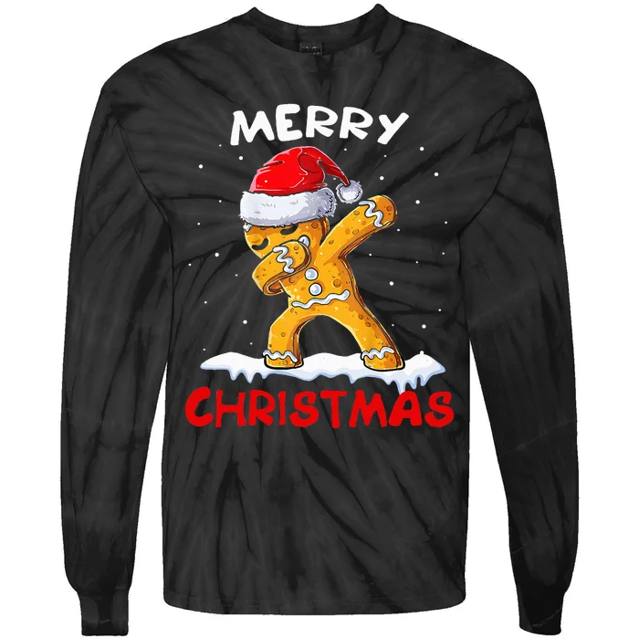 Merry Christmas Gingerbread Xmas Christmas Cookie Bakers Tie-Dye Long Sleeve Shirt