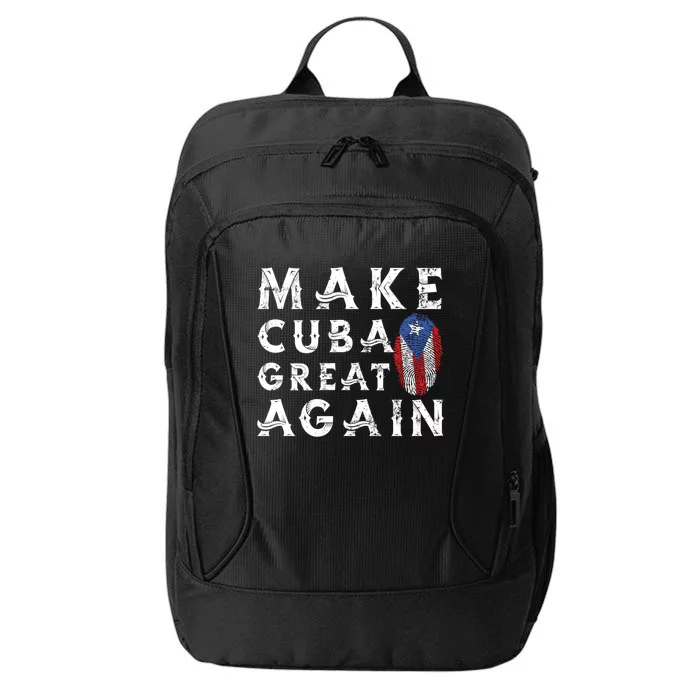 Make Cuba Great Again Cuban Flag Libertad Vintage Great Gift City Backpack