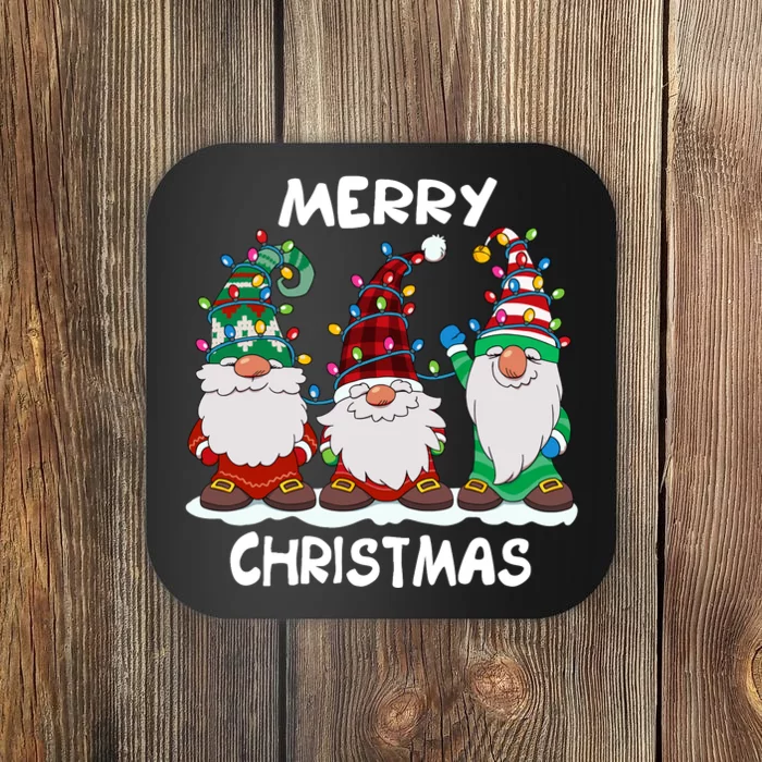 Merry Christmas Gnomes Xmas Family Coaster