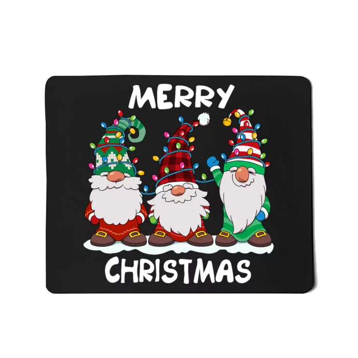 Merry Christmas Gnomes Xmas Family Mousepad