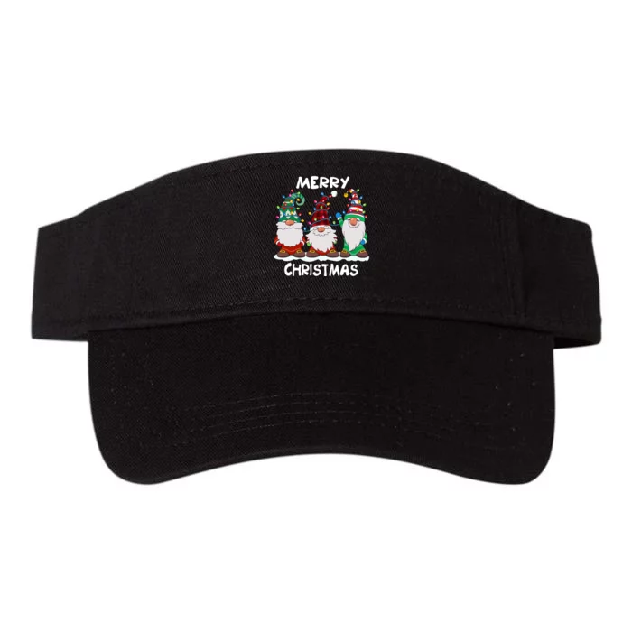 Merry Christmas Gnomes Xmas Family Valucap Bio-Washed Visor