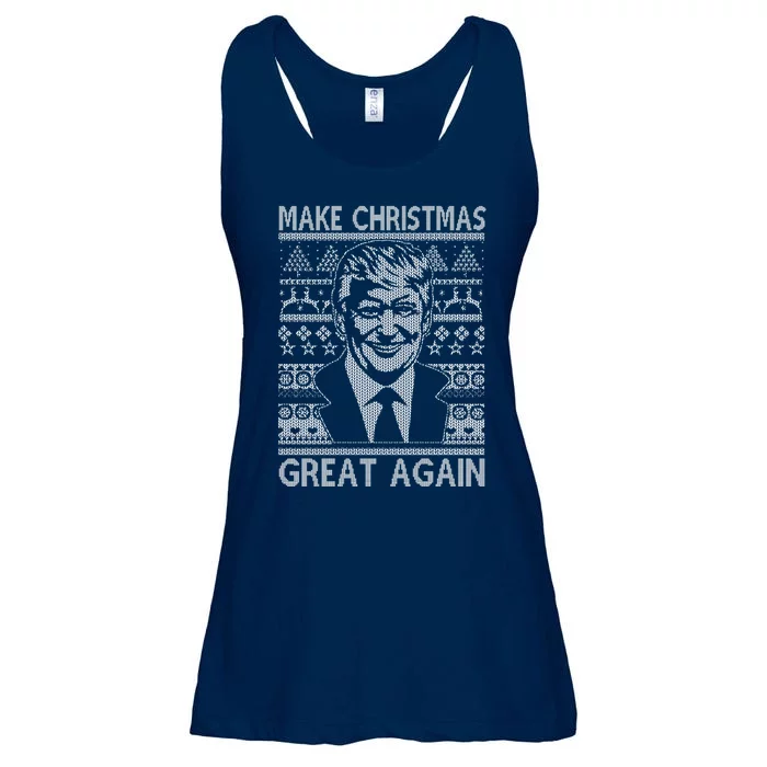 Make Christmas Great Again Funny Trump Ugly Ladies Essential Flowy Tank