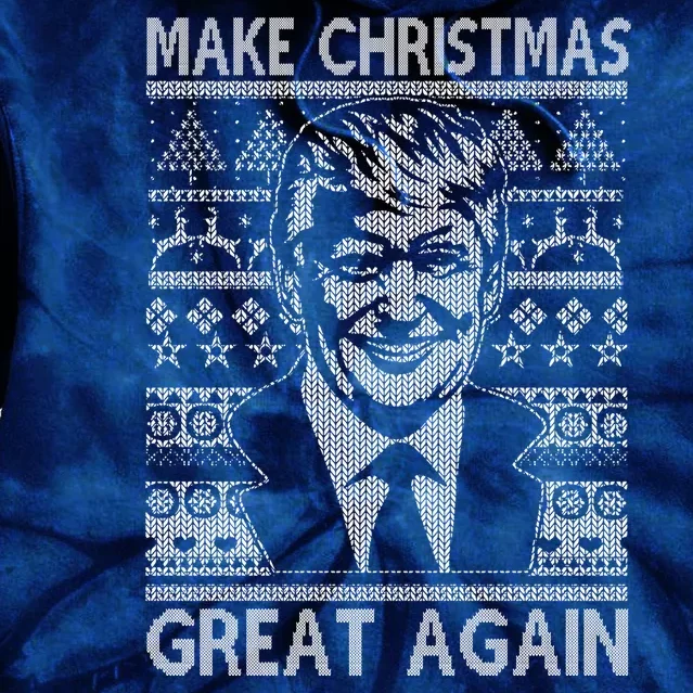 Make Christmas Great Again Funny Trump Ugly Tie Dye Hoodie