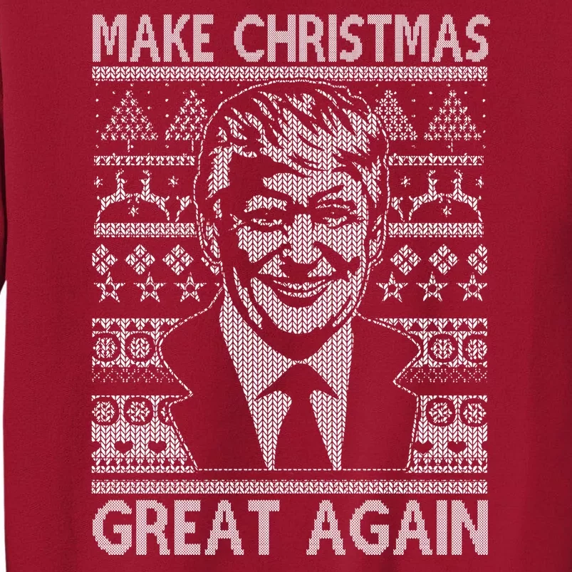 Make Christmas Great Again Funny Trump Ugly Tall Sweatshirt